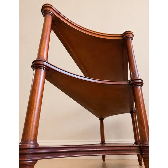 Vintage Ethan Allen Legacy Collection Three-Tier Rattan Console Sofa Table For Sale - Image 10 of 11