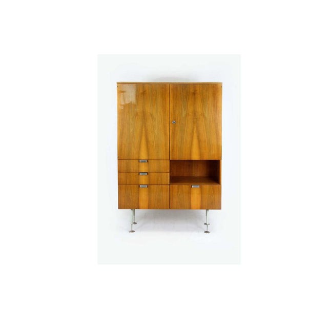 Mid-Century Ash and Walnut Wardrobe from Jitona, 1960s For Sale - Image 4 of 18