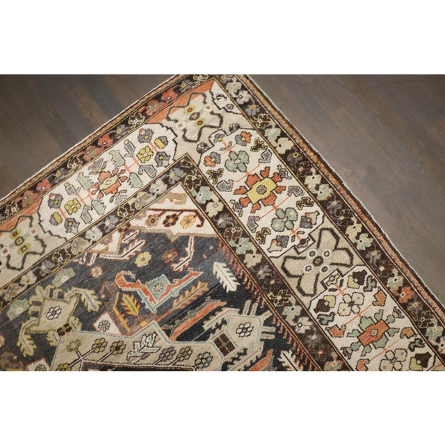 Gallery Size Geometric Antique Persian Bakhtiari Rug - 5'7" x 13' For Sale - Image 4 of 10