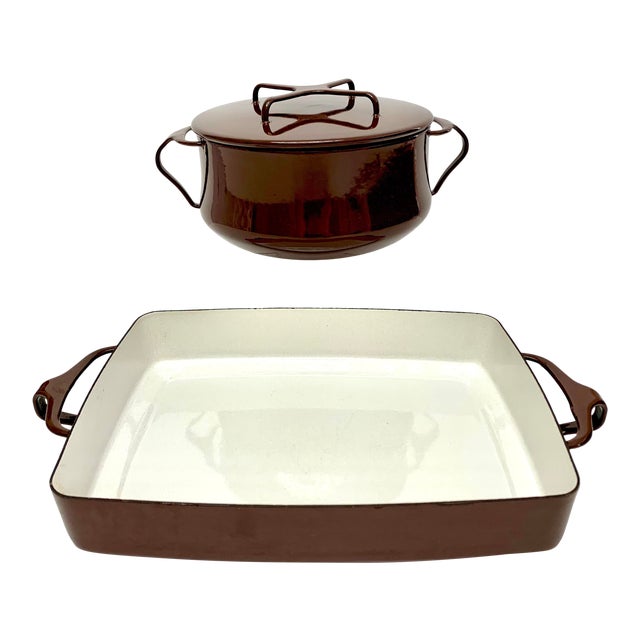 Mid Century Modern Danish Jens Quistgaard Dansk Enamelware Cookware 2qt