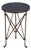 Theodore Alexander Round Granite & Brass Side Table For Sale