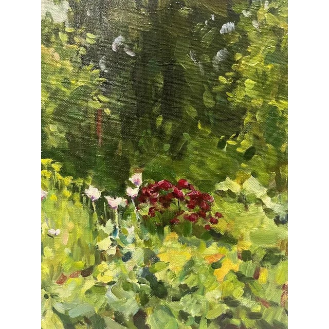 Boris Lavrenko, Garden Tulips and Red Flowers, Oil Painting, 1990s For Sale - Image 8 of 9