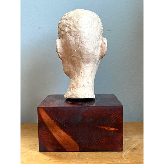 Vintage Plaster Bust of Man For Sale - Image 11 of 18