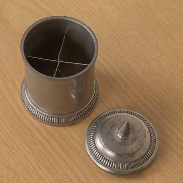 1940s French Pewter Canister For Sale In Los Angeles - Image 6 of 10