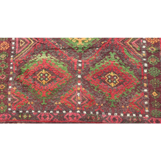 Antique Baluch Tribal Rug With All-Over Geometric in Colorful Design and Motifs 4'6 X 9'10 For Sale - Image 10 of 12