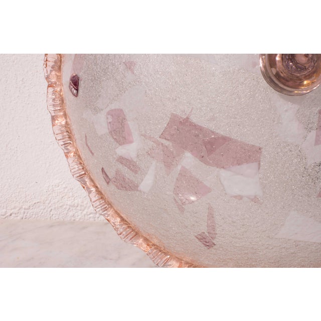 Italian Multicolor and Pink Murano Glass Ceiling Fixture, Murano, 1970 For Sale - Image 6 of 12