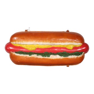 Pop Culture Hot Dog Sign From Vintage Diner C 1950/1960's For Sale