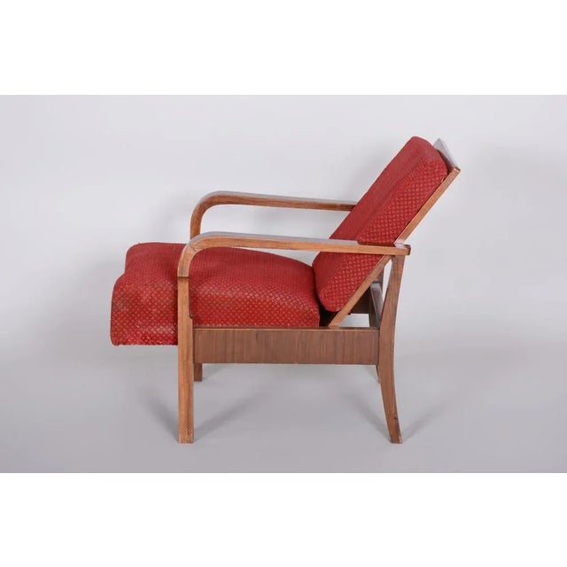 Set of Art Deco Walnut Armchairs, 1930s For Sale - Image 3 of 12