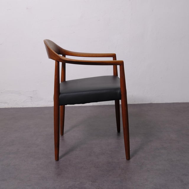 Vintage Danish Armchair in Solid Wood, 1950s For Sale - Image 15 of 18