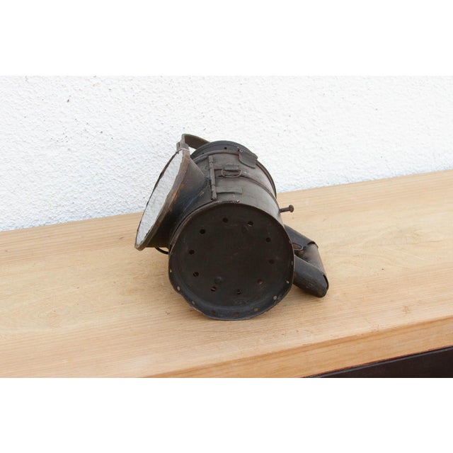 Antique Industrial Iron Railway Lantern For Sale In Los Angeles - Image 6 of 7