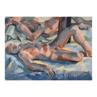 Two Reclining Figures - Bay Area Figurative School Abstract Expressionist by Heather Speck For Sale