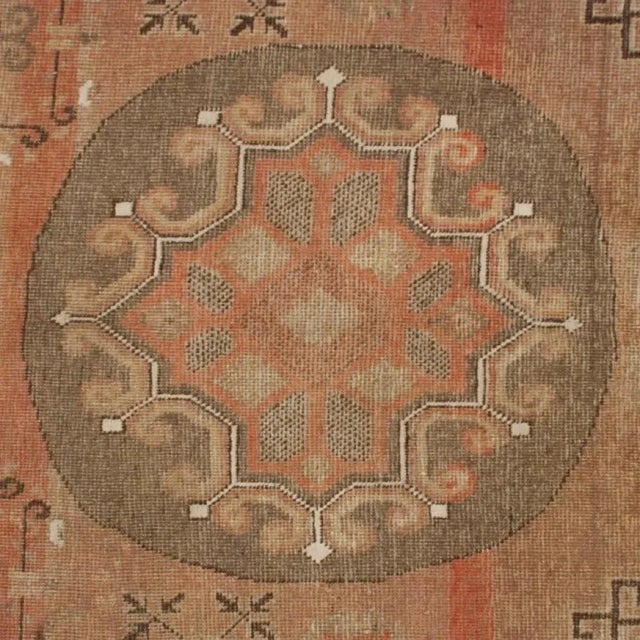 Asian 19th Century Muted Red Central Asian Samarghand Carpet For Sale - Image 3 of 4
