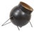 Vintage Table Lamp with Black Metal Stand For Sale
