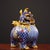 Metal Vintage Chinese Gilt Cloisonné Mythical Beast Incense Burner (Luduan) - 2560g For Sale - Image 7 of 9
