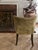 Olive Mid Century Arm Chair With Velvet Nail Heads For Sale - Image 8 of 12