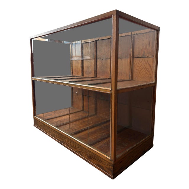 Vintage General Store Counter Display With Rear-Access Drawers For Sale