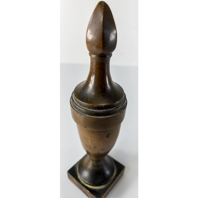 Heavy Cast Bronze Urn Finial For Sale In New York - Image 6 of 9