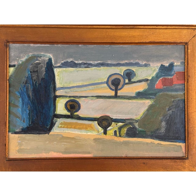 1940s Modernist Abstract Landscape For Sale - Image 4 of 10