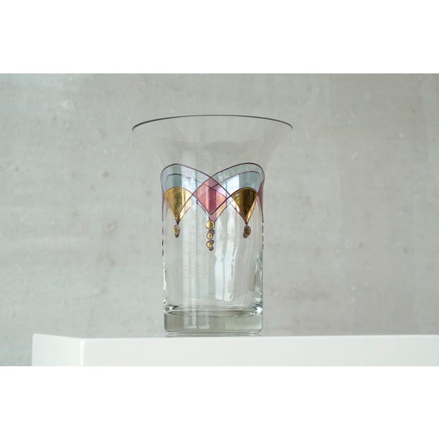 Vintage Harlequin Art Glass Vase, 1980s For Sale - Image 6 of 8