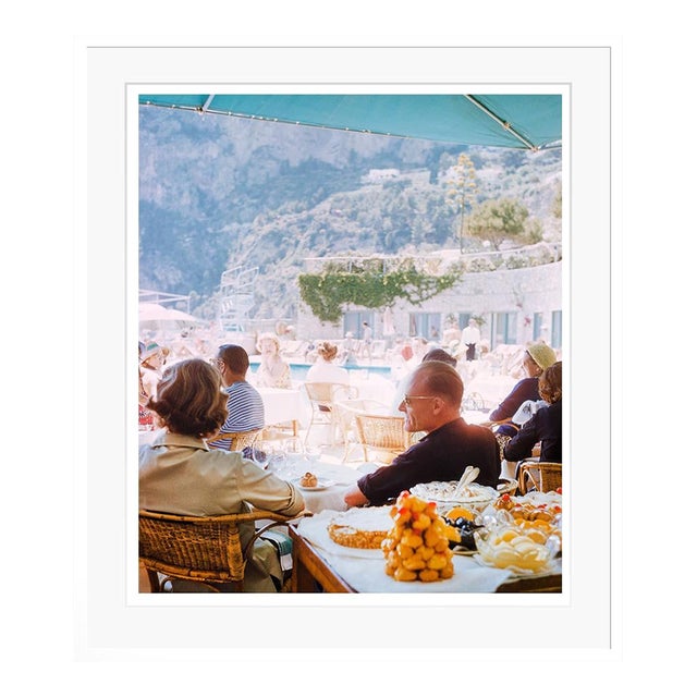 Toni Frissell 'Lunch in Capri' Archival Pigment Print Framed in White For Sale