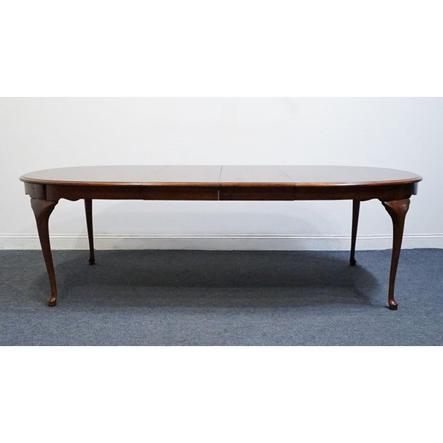 STANLEY FURNITURE Solid Cherry Traditional Style 98" Oval Dining Table 6111-32 30.5" High 66.5" Wide 44" Deep 2 Leaves;...