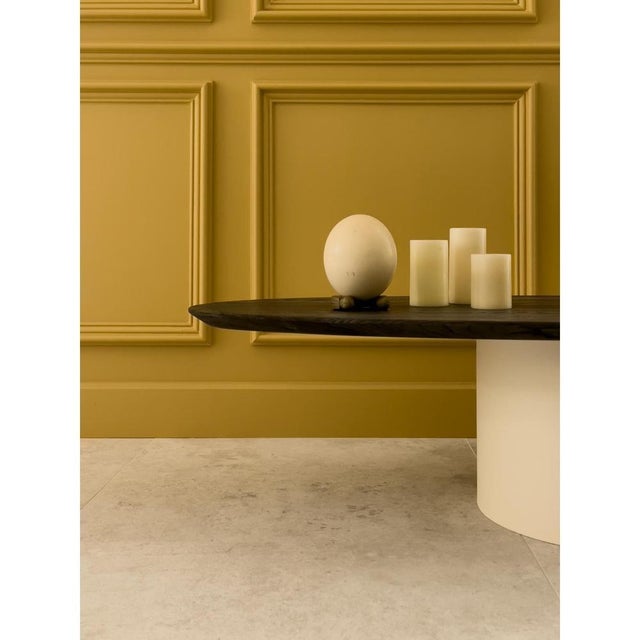 Low Basse Oval Wood Top Table by Laurence Du Tilly For Sale - Image 14 of 15