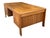 Mid-Century Modern Teak Executive Desk – Danish Style Double Pedestal Desk With Brass Pulls For Sale - Image 12 of 17
