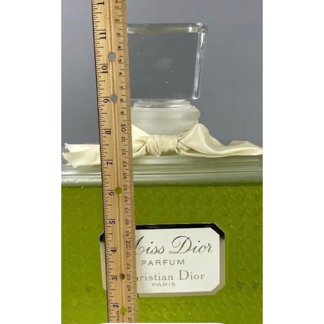 French Miss Dior 20th Century Giant Houndstooth Glass 12”x10”W Department Store Factice Bottle For Sale - Image 3 of 12
