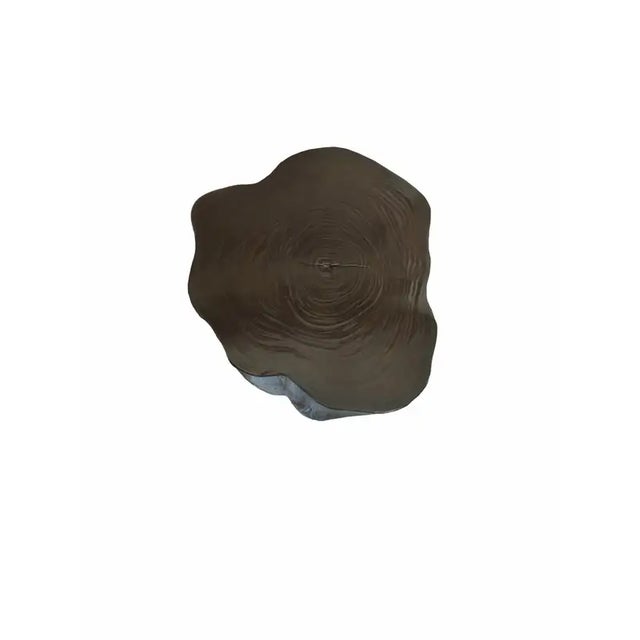 Contemporary Tree Trunk Side Table Solid Teak Wood Natural Finish Modern Organic For Sale - Image 3 of 4