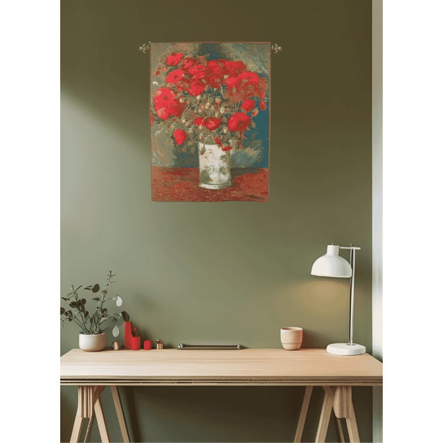 This beautiful tapestry is woven on a jacquard loom by skilled weavers, keeping alive the centuries old tradition of...