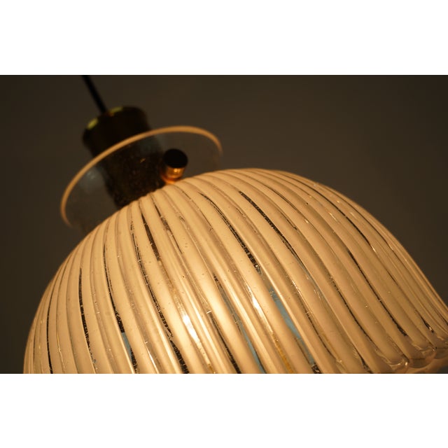 Metal Large Mid-Century P 239 A 4168 Pendant Light in Glass and Brass from Glashütte Limburg, 1960s For Sale - Image 7 of 17