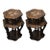 Pair of Huali Rosewood Hexagonal Plant Stands Inlaid With Mother-of-Pearl For Sale