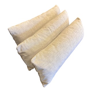 Bespoke Light Neutral Woven Accent Pillows, Set of Three For Sale