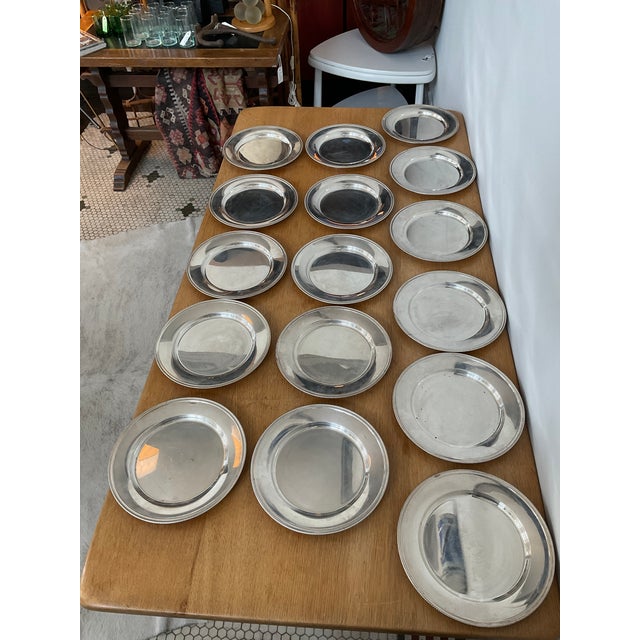 Late 20th Century Danish Silverplate Charger Dishes From Hejl Denmark- Set of 8 For Sale - Image 16 of 18