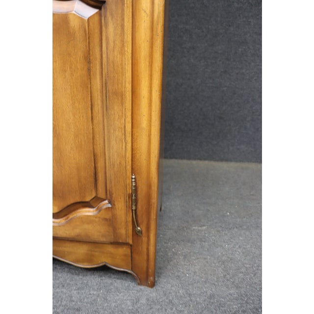 Ethan Allen Ethan Allen Cherry French Provincial Linen Press Armoire For Sale - Image 4 of 17
