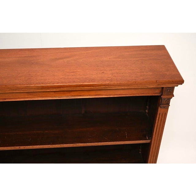 Antique Victorian Open Bookcase, 1880 For Sale - Image 6 of 9