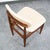 Mid Century Danish Modern Dining Chair John Stuart Wood Walnut Off White Cream For Sale - Image 12 of 12