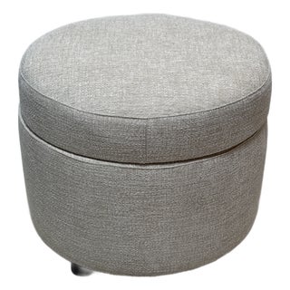 Crate & Barrel Infiniti Storage Ottoman, Oatmeal For Sale