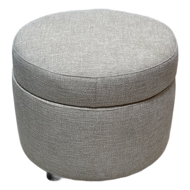 Crate & Barrel Infiniti Storage Ottoman, Oatmeal For Sale