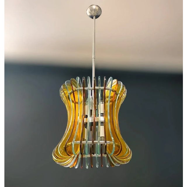 1960s 1960s Rare Midcentury Chandelier by Veca For Sale - Image 5 of 9
