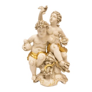 German Porcelain Sculpture with Children Motifs, 1950 For Sale