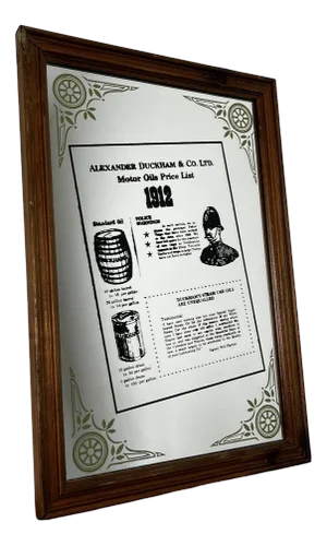 Alexander Duckham and Co Motor Oil, Transport Automobiles Collectibles, Advertising Mirror Sign