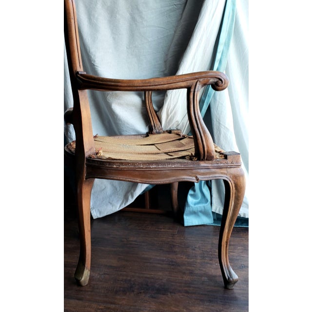 19th C. French Louis XV Cabriolet Armchairs - Set of 2 For Sale - Image 12 of 12