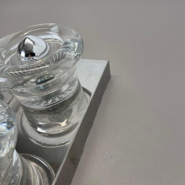 Metal Chrome Glass Wall Sconce, 1970s For Sale - Image 16 of 18