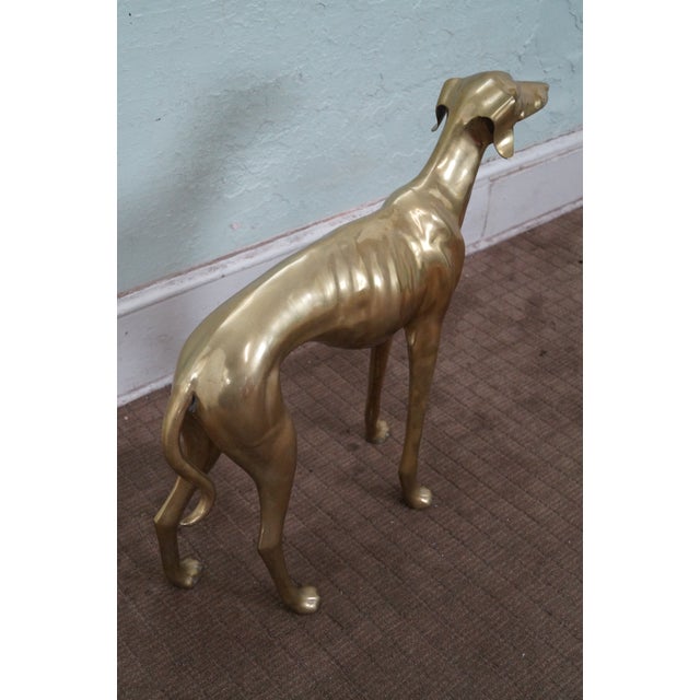 Vintage Brass Whippet Greyhound Dog Statue Chairish