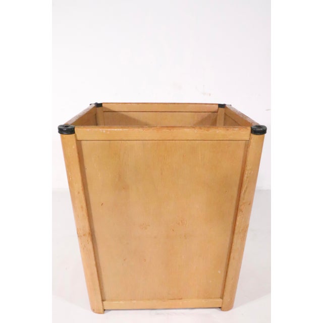 Nucraft Mid 20th Century Wood Waste Trash Can For Sale - Image 9 of 11