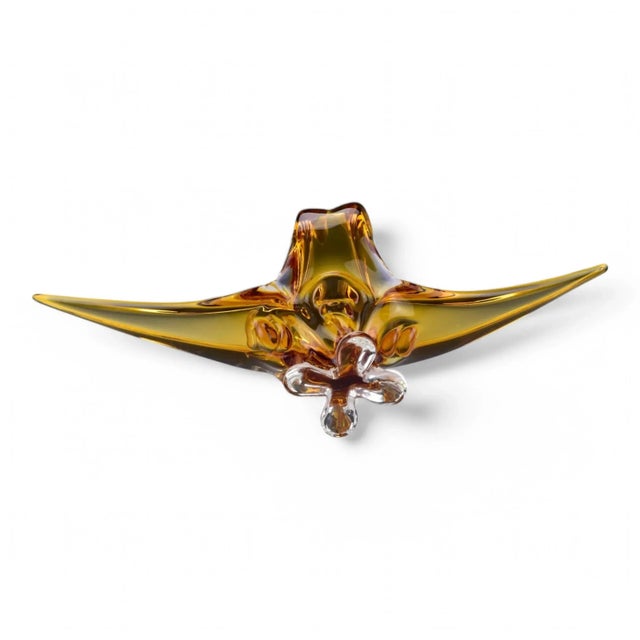 Glass Lorraine Art Glass Centerpiece Sculpture Bowl Mid Century Modern For Sale - Image 7 of 10