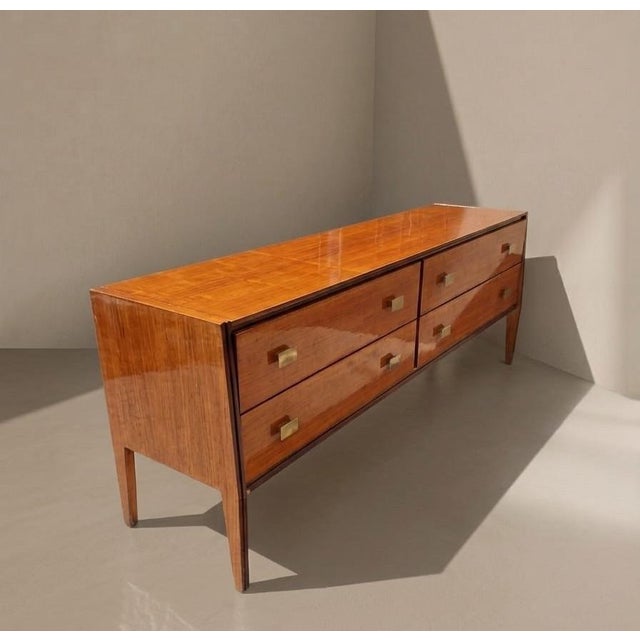 Mid-Century Modern Vintage Mahogany Burl Sideboard, 1950s For Sale - Image 3 of 18