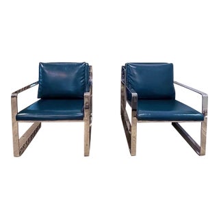 Mid-Century Modern Cube Accent Chairs For Sale