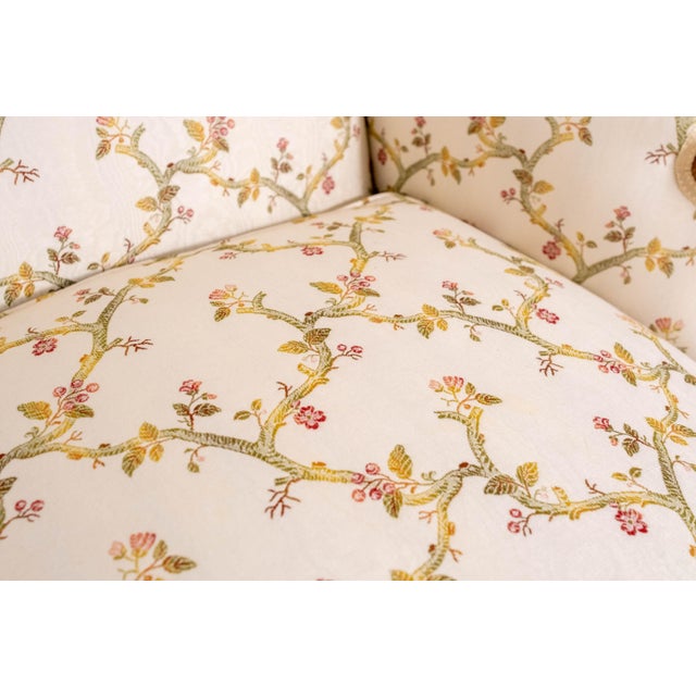 Brown Pair Vintage French Louis XV Style Carved & Upholstered Bergere Chairs For Sale - Image 8 of 18